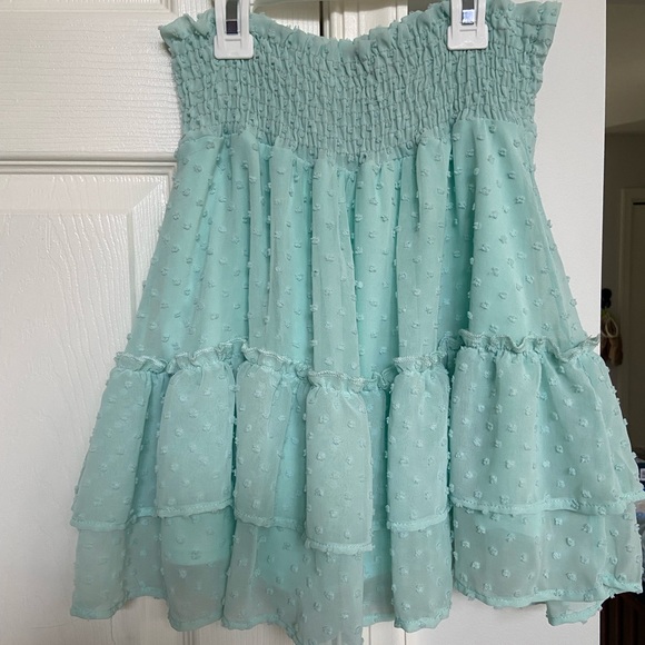 Altar’d State mint green aqua Swiss dot skirt sz small spring Easter - Picture 1 of 6